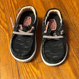 Hey Dude Kids Black & Pink Slip-On Shoes